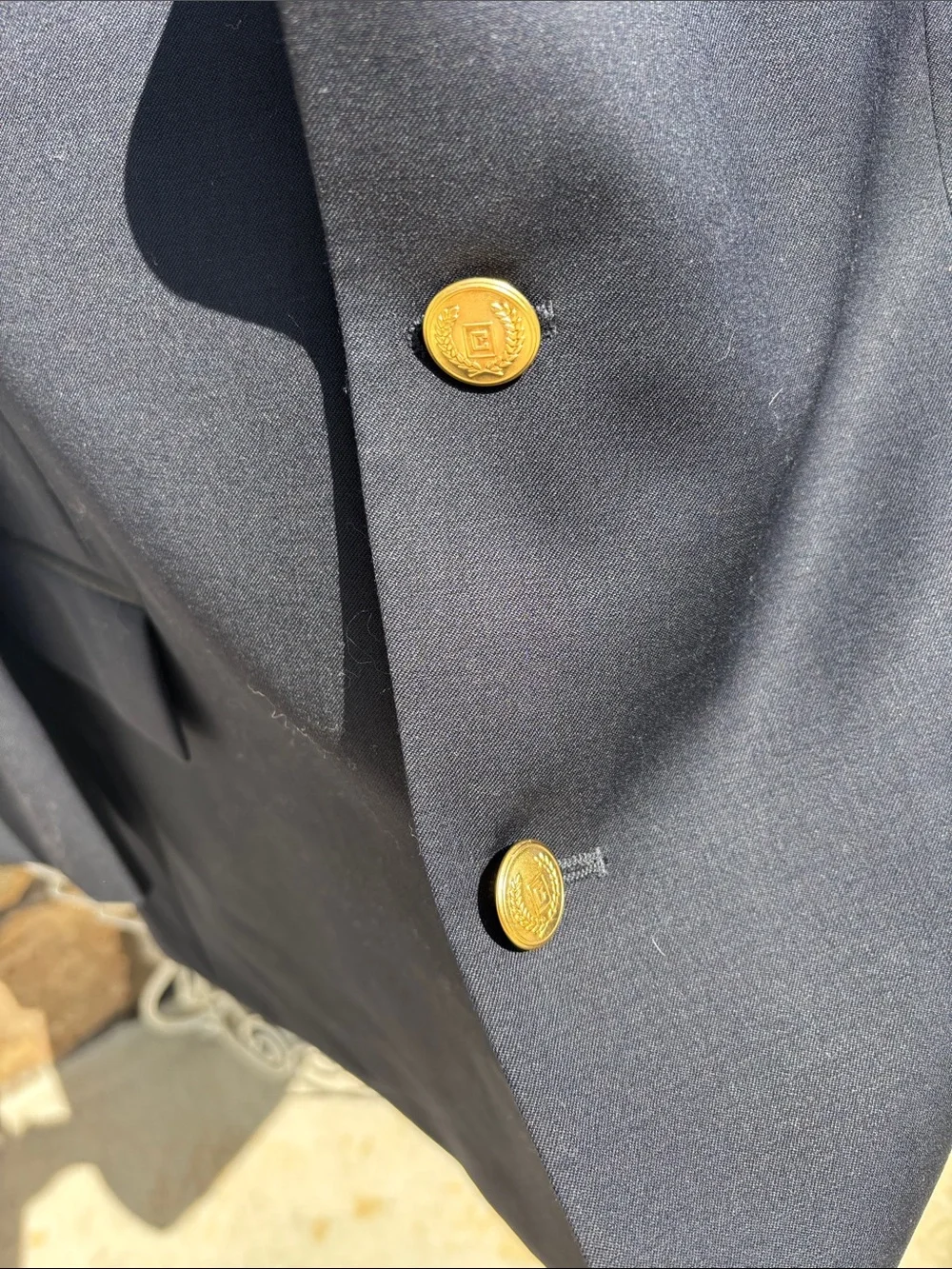 Chaps Navy Blazer with Gold Buttons 42R